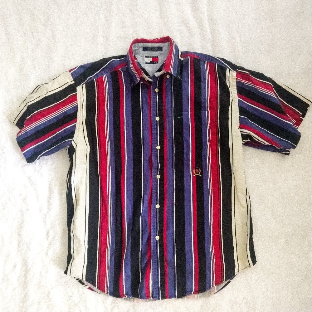 Vintage 90s Striped Tommy Hilfiger Button Down